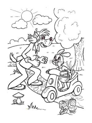 Раскраски Ну, погоди! Бесплатно  раскраски
