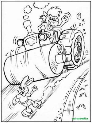 Раскраски Ну, погоди! Бесплатно  раскраски