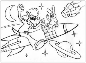 Раскраска из мультсериала Ну погоди