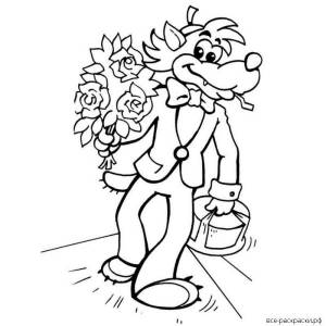 Раскраски ну погоди волк на мотоцикле