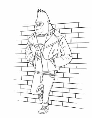 Раскраска Зверопой Джонни