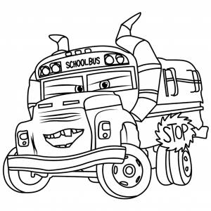 Раскраска «Тачка Мисс Крошка»