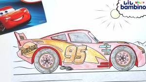 Раскраска ТАЧКИ 3 Молния МакКуин для детей