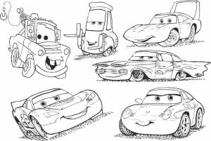 Раскраски Раскраска Персонажи тачек Тачки Тачки