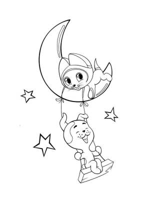 Раскраски Котенок Гав