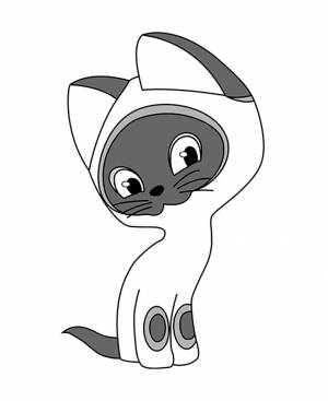 Раскраска котенок Гав