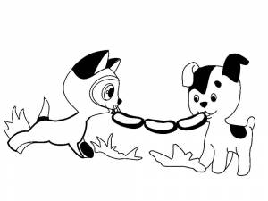 Раскраски Котенок по имени Гав