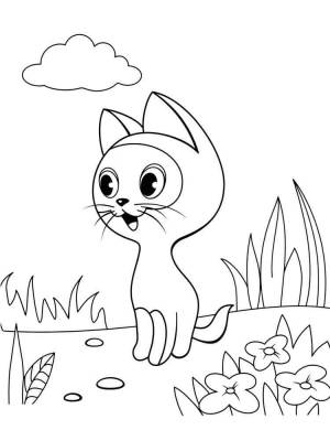 Раскраски Котенок Гав