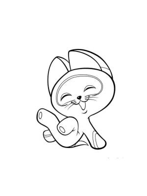 Раскраски Котенок Гав