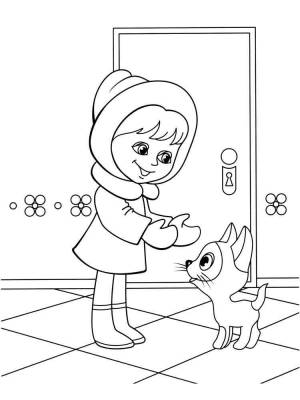 Раскраски Котенок Гав