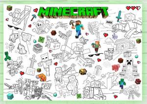 Заказывайте Набор для творчества Раскраска Майнкрафт 84х120 см для праздничной атмосферы, 2023932824