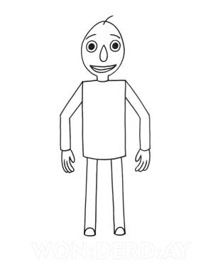 Раскраска Балди