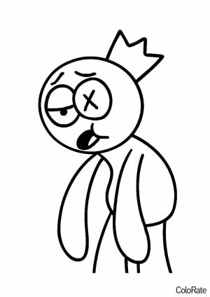 Раскраска Блю устал гонятся за игроком