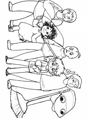 Раскраска Балди  картинку для девочек