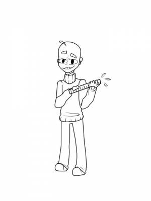 Картинка Балди раскраска  для детей