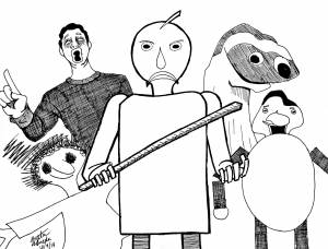 Балди раскраска