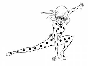 Детские черно-белые картинки с Леди Баг и Супер Котом для раскрашивания