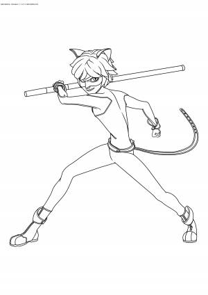 Раскраска Супер-Кот