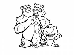 раскраски корпорация монстров