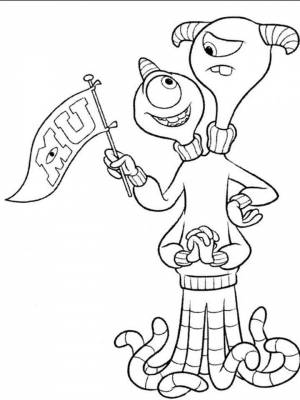 Картинка Корпорация монстров раскраска онлайн