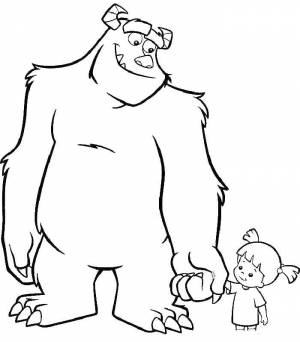 Раскраски Раскраска Салли ведет бу раскраски корпорация монстров детские