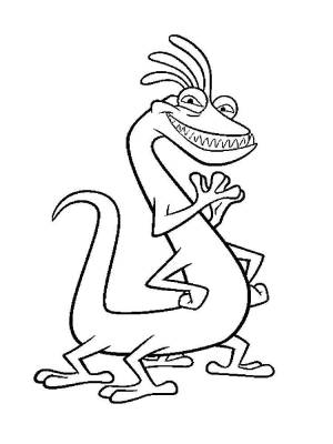 Раскраски Coloring page Randall Boggs coloring pages monsters Inc, Download print coloring page