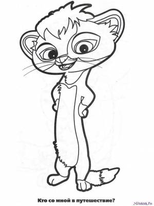 Раскраска Лео и Тиг 3