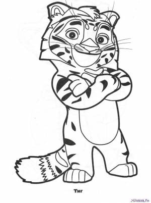 Раскраска Тиг