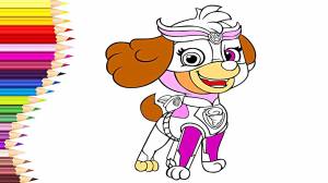 Раскраска Скай МегаЩенки Раскрашиваем Щенячий Патруль Для Детей Paw Patrol MightyPups