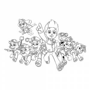 Раскраска Райдер и его щенки