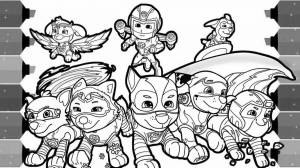 Раскраски Щенячий патруль мега щенки