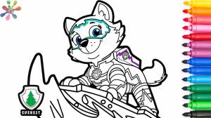PAW Patrol ,Mega Pups ,Everest ,Coloring for kids