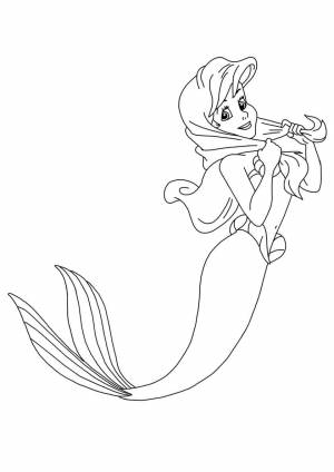 Раскраска «Русалочка Ариэль»