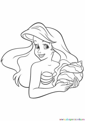 русалочка ариэль раскраска