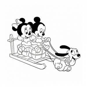 Раскраска Микки Маус в детстве