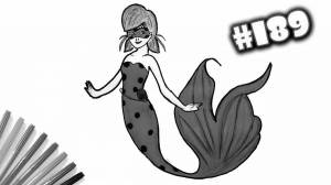 Раскраски Леди баг русалка