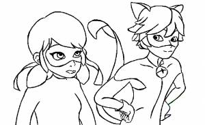 Раскраски леди Баг и супер кот