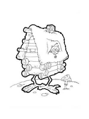 Раскраски Избушка Бабы Яги