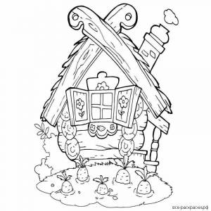 Раскраски Избушка На Курьих Ножках