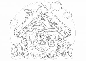 Ледяная избушка раскраска