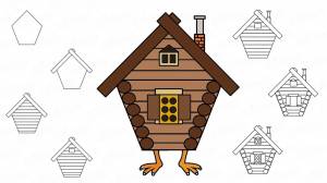 Нарисовать избушку