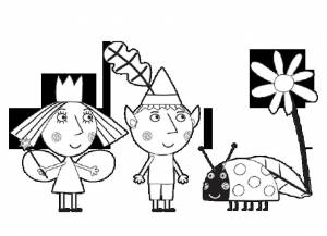 Раскраски Бен и Холли