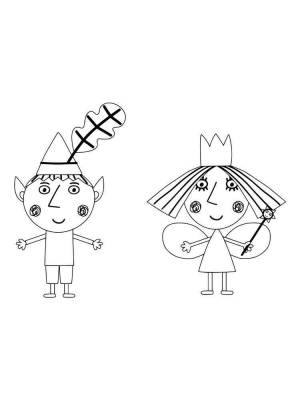 Раскраска Бен и Холли