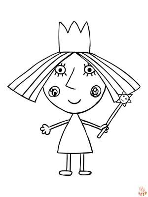 Оживите волшебство с помощью страниц для раскрашивания Бена и Холли