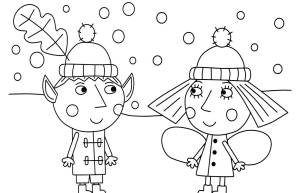 Королевство бена и холли раскраска