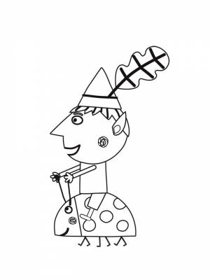 Раскраска Бен и Холли для девочек