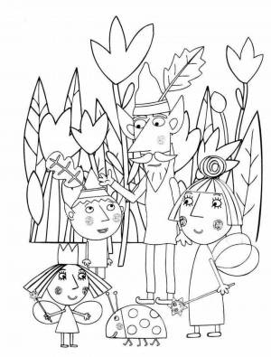 Раскраски Королевство бена и холли