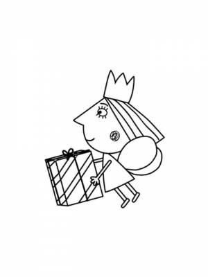 Раскраска Бен и Холли   в формате