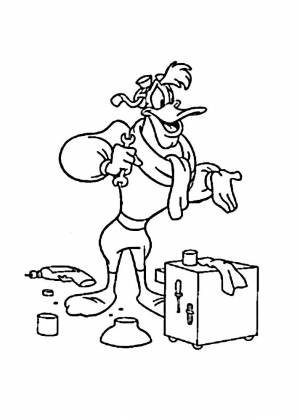 Раскраска Утиные истории ,   рисовать онлайн