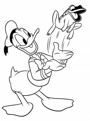 Раскраска дональд дак